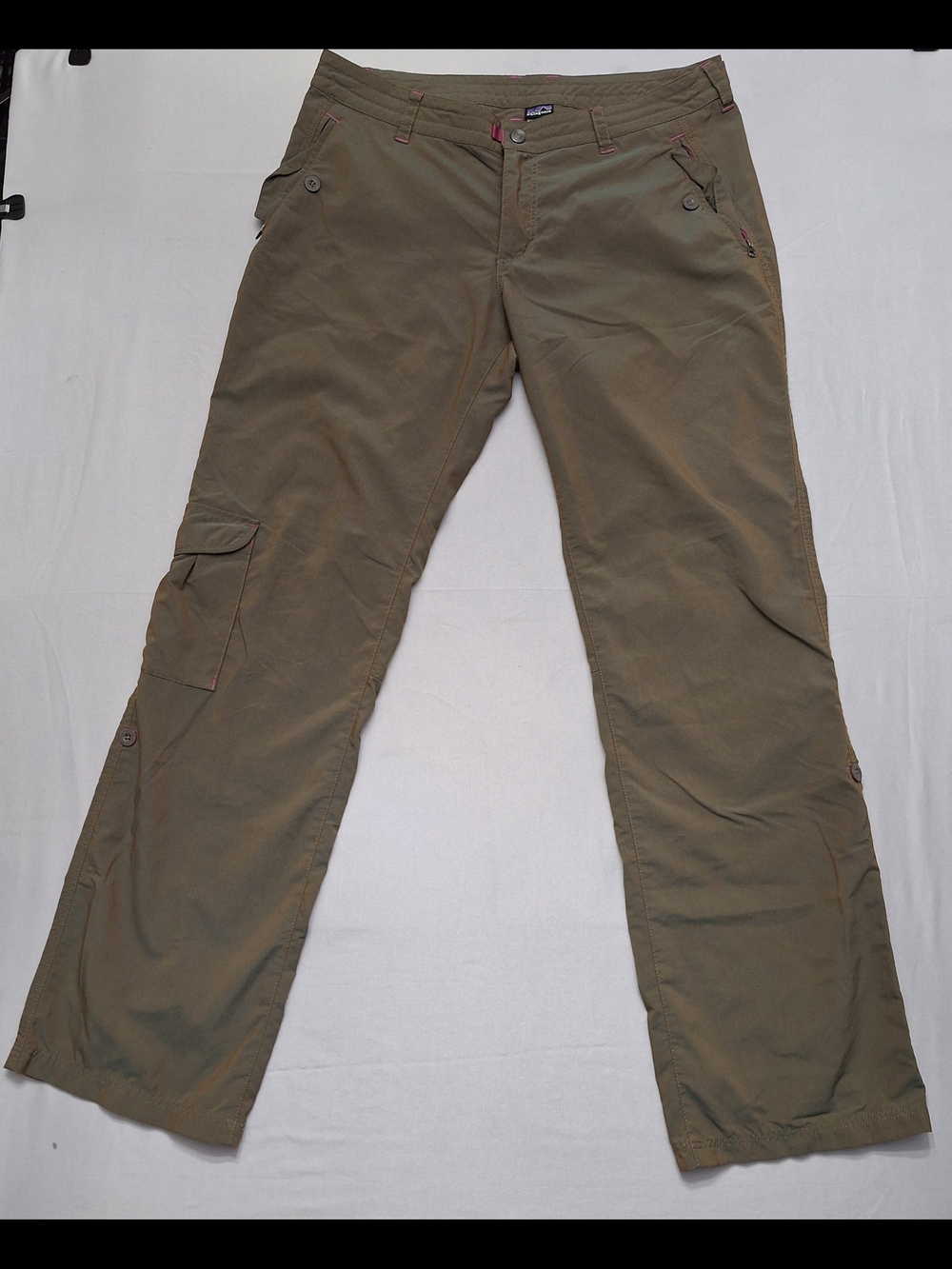 Patagonia Womens Byway Cargo Pants in Brown/Olive Shimmer Color Shift, Size 10